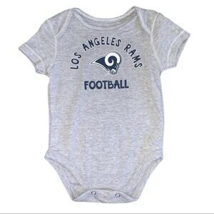 NFL Team Los Angeles Rams Football Bodysuit 3-6 Months Grey